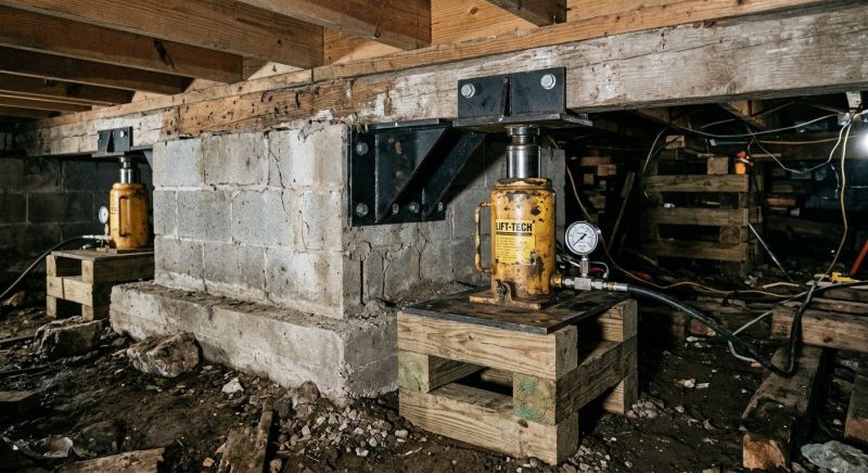 Foundation Jacking in Pioneertown, CA