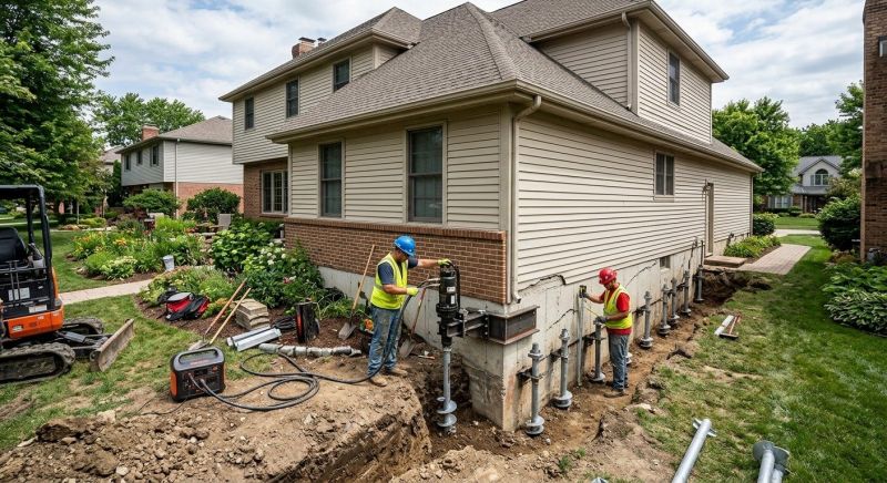 Helical Piers Installation in Big Bear Lake, CA