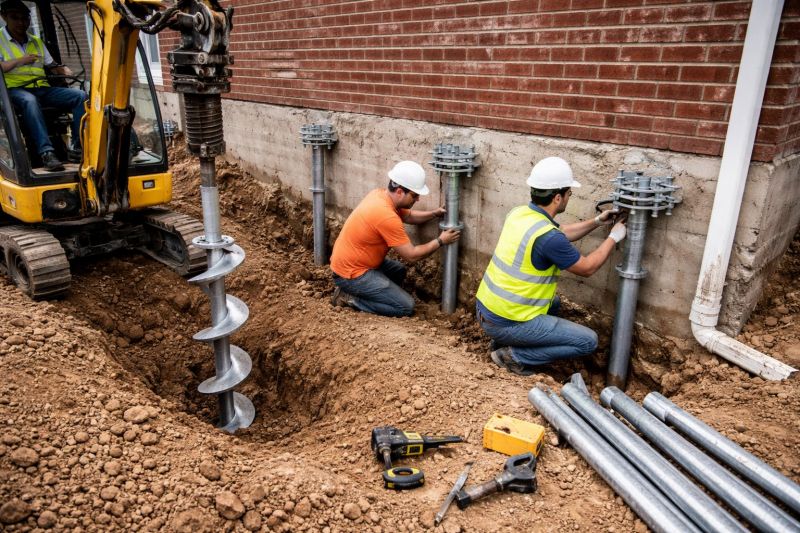 Helical Piers Installation in Big Bear Lake, CA