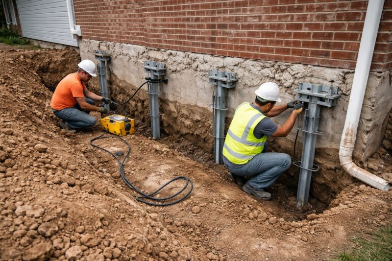 Helical Piers Installation in Big Bear Lake, CA