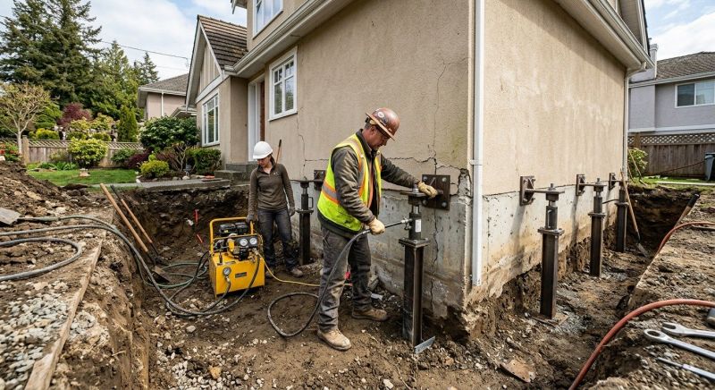Sinking Foundation Repair in Lake Arrowhead, CA