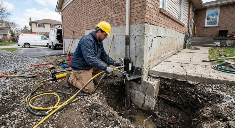 Sinking Foundation Repair in Redlands, CA