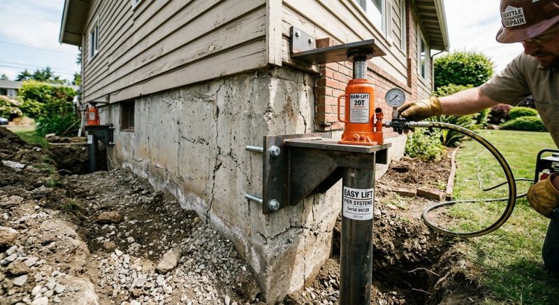 Sinking Foundation Lifting